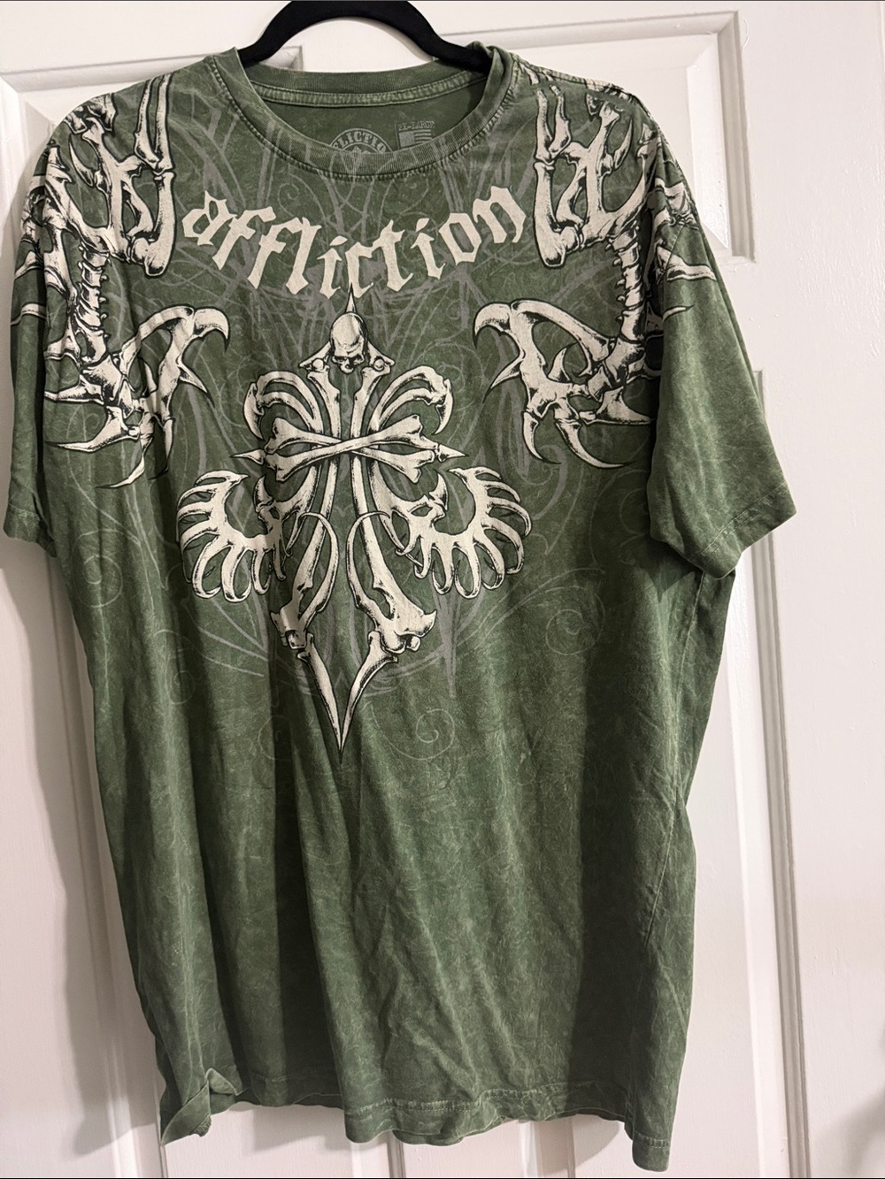 Affliction Olive Green Graphic Short-Sleeve Tee